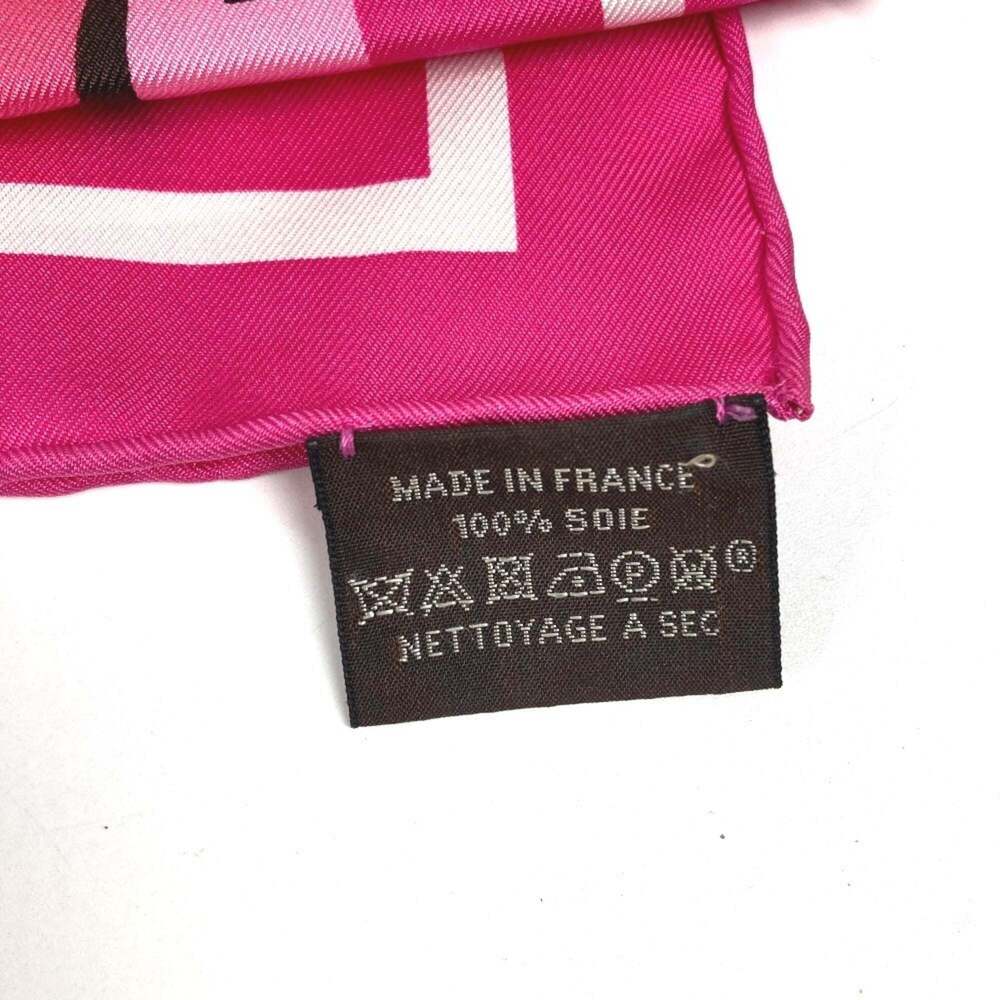 HERMES Authentic Pink Silk Scarf - Picture 5 of 13